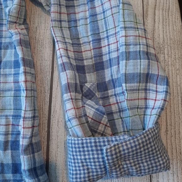 •SOLD• J.Jill Plaid Gingham Button Front Tunic XL - Picture 4 of 6